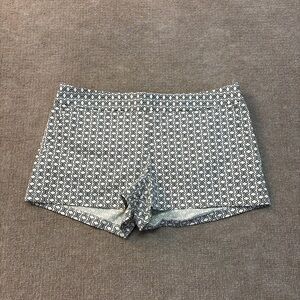 Express Black and White Patterned Bike Shorts 1795